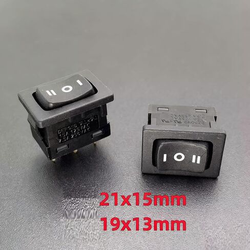 مفتاح الروك البديل Defond CRT-1215-Y، 3 دبابيس و3 أوضاع تشغيل وإيقاف 10 أمبير 250 فولت تيار متردد، مفتاح هزاز للطاقة لمعدات الصوت وإمدادات الطاقة وأدوات التحكم الصناعية in Kuwait