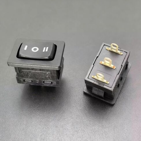 مفتاح الروك البديل Defond CRT-1215-Y، 3 دبابيس و3 أوضاع تشغيل وإيقاف 10 أمبير 250 فولت تيار متردد، مفتاح هزاز للطاقة لمعدات الصوت وإمدادات الطاقة وأدوات التحكم الصناعية in Kuwait