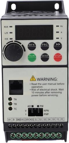 Frequency Converter 3PH 3.4A 50-60Hz Input 3PH 2.1A 0-500Hz Output 0.75KW Variable Frequency Drive for Fan Motor in Saudi Arabia
