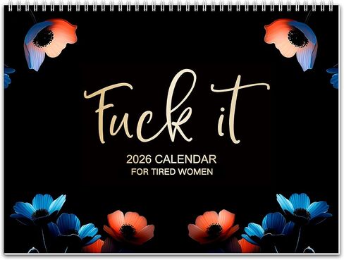 2026 Calendar for Tired Women,Fuck It Calendar 2026,Tired Women Calendar,Funny party gift Home Office Wall Calendar - Funny Monthly Calendar Gag Gift for Womens in Saudi Arabia