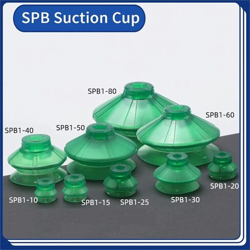 Manipulator Vacuum Suction Cup Industrial SPB1-10 15 20 25 30 50 60 80PU Wear-Resistant Vacuum Sucker Chuck Green Yellow(SPB1-40) in Saudi Arabia