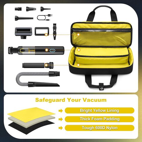PGmoon Case Compatible with Fanttik Slim V8 Apex / V10 Apex Cordless Car Vacuum, Soft Car Vacuum Bag with Separate Compartment for Vacuum, Bag Only(Patent Design) in Saudi Arabia