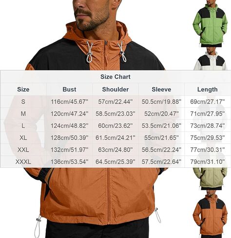 Mens Lightweight Jackets Sun Protection Hoodie Full Zip Colorblock Hiking Jacket Breathable Travel Clothes Outwear 2026 in Kuwait