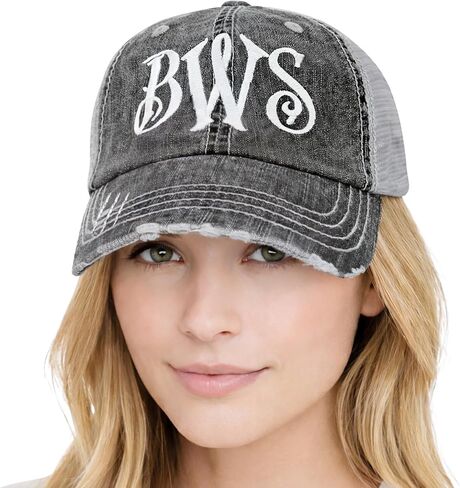 نساء مخصص للنساء ، قبعة البيسبول المخصصة للنساء ، قبعة خلفية مخصصة للأحرف الأولى مع الأحرف الأولى in Kuwait