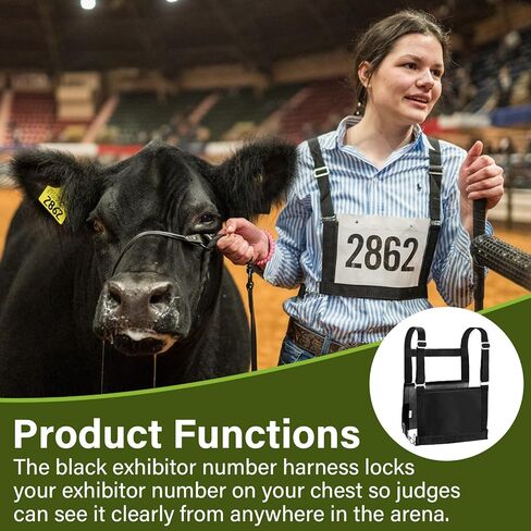حامل أرقام العرض الأسود القابل للتعديل لـ 4-H/FFA، تجارب كلب الراعي، عروض السلالات in Kuwait