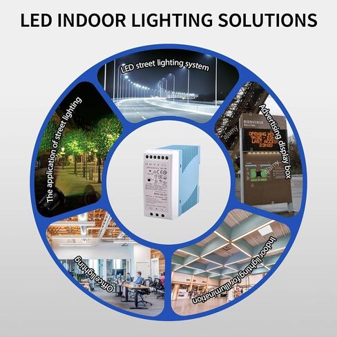MDR-60-24 Industrial Power Supply | 24V 2.5A 60W | TS-35/7.5 Standard DIN-Rail Mounting | Ultra-Slim Design 40mm | High Efficiency 87% Low No-Load Loss | with DC OK Signal Feedback | 3-Year Warranty in Saudi Arabia