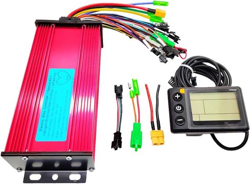 وحدة تحكم الدراجة الكهربائية، وحدة تحكم بمحرك بدون فرشاة 36 فولت - 72 فولت مع شاشة LCD، جهد عالمي لمحركات 1000 وات - 1500 وات in Kuwait