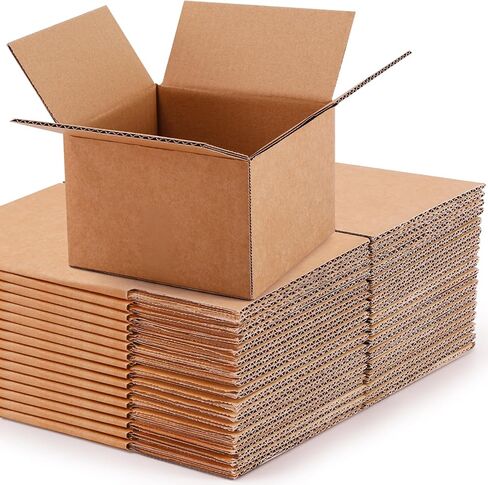 30 Pack Shipping Boxes, 6X6X4 Small Corrugated Boxes, Brown Corrugated Cardboard Box Bulk, Small Mailing Packing Box for Home or Business Packing Moving Mailing in Saudi Arabia