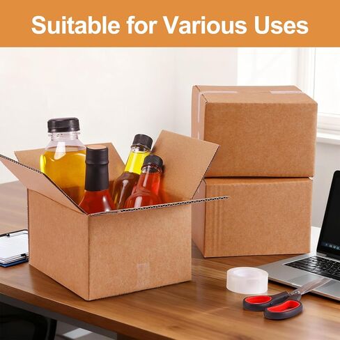 30 Pack Shipping Boxes, 6X6X4 Small Corrugated Boxes, Brown Corrugated Cardboard Box Bulk, Small Mailing Packing Box for Home or Business Packing Moving Mailing in Saudi Arabia