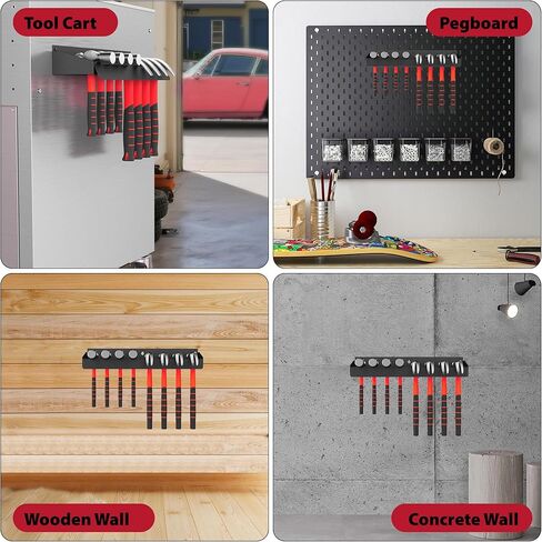 حامل المطرقة على الحائط، منظم المطرقة، مجموعة أدوات تخزين الأدوات اليدوية للجراج، المنزل، ورشة العمل، المصنع والمزيد in Kuwait