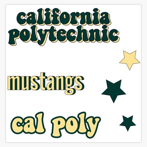 California Polytechnic University Pack Window Water Bottle Bumper Sticker Decal 5" in Saudi Arabia