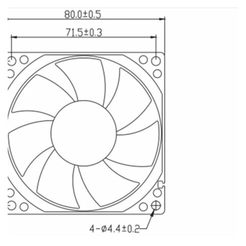 3110NL-05W-B60 80x80x25mm تيار مستمر 24 فولت 0.22 أمبير مروحة تبريد in Saudi Arabia