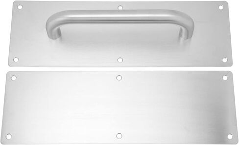 304 Stainless Steel White Oval Push Door Plate Handle, Heavy Duty Fireproof Anti-Theft Plate Handle for Offices, Restaurants, Fire Doors and in Saudi Arabia