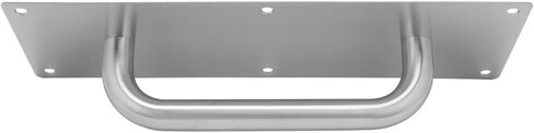304 Stainless Steel White Oval Push Door Plate Handle, Heavy Duty Fireproof Anti-Theft Plate Handle for Offices, Restaurants, Fire Doors and in Saudi Arabia