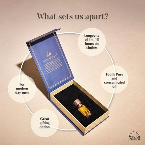 Dukhni Oud Swisseri Attar Oud for a Contemporary Consumer | Perfect for Ramadan & Eid gifts | Authentic Arabic Fragrance Oil | 100% Pure, Alcohol-Free, Halal | 1 bottle x 6ml | Arabian Perfume Oil in Saudi Arabia