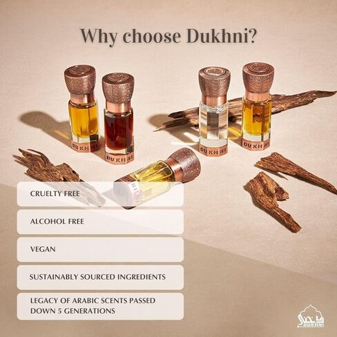 Dukhni Oud Swisseri Attar Oud for a Contemporary Consumer | Perfect for Ramadan & Eid gifts | Authentic Arabic Fragrance Oil | 100% Pure, Alcohol-Free, Halal | 1 bottle x 6ml | Arabian Perfume Oil in Saudi Arabia