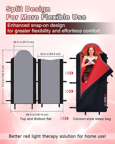 2026 بساط العلاج بالضوء الأحمر المصنوع من مادة TPU من الدرجة الطبية لتخفيف آلام الجسم بالكامل، مؤهل من FSA&HSA مقاس 72 بوصة × 33 بوصة بطول موجي مزدوج بالأشعة تحت الحمراء مع 2600 مصباح LED للاستخدام المنزلي (أسود) in Kuwait