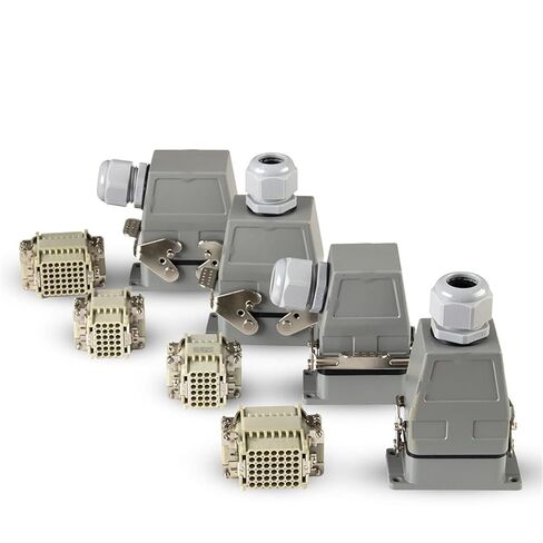Heavy Duty Connector Aviation Top Side Out Rectangular Male and Female for Machines and Equipment 1Pcs(Side Out,72P) in Saudi Arabia