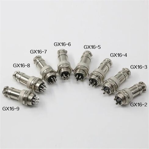 5Pcs Female and Male of Aviation Connector Diameter 16mm 2/3/4/5/6/7/8/9 Pins GX16 Socket(7 pins Connector) in Saudi Arabia