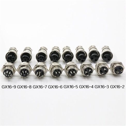 5Pcs Female and Male of Aviation Connector Diameter 16mm 2/3/4/5/6/7/8/9 Pins GX16 Socket(7 pins Connector) in Saudi Arabia
