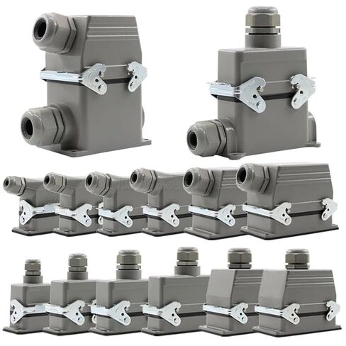 HDC-HE-024 Rectangular Heavy Duty Connectors 4-48 Core 16A Aviation Top Side Line Connector 1Pcs(T) in Saudi Arabia