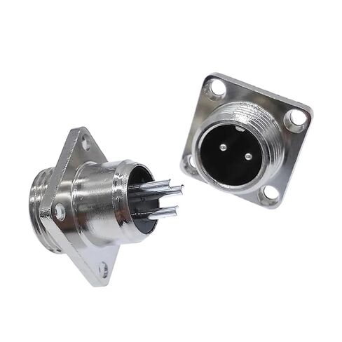 GX12 Connector Square Base Flange Socket 2 Pin 3pin 4pin 5pin 6pin 7pin Diam 12mm 1Pcs(2 Pin) in Saudi Arabia