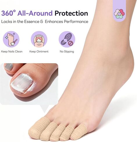 SAVILAND Fungal Care Bandage Wrap FSA-HSA: Ultra-Stretch Self Adhesive Bandage Secures Fungal Cream Overnight No Glue Breathable Skin-Toned Wrap for Discolored Damaged Nails Treatment in Kuwait