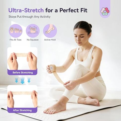 SAVILAND Fungal Care Bandage Wrap FSA-HSA: Ultra-Stretch Self Adhesive Bandage Secures Fungal Cream Overnight No Glue Breathable Skin-Toned Wrap for Discolored Damaged Nails Treatment in Kuwait