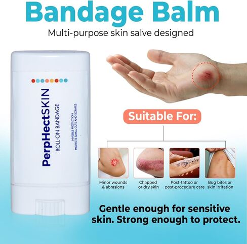 Roll-On Liquid Bandage for Cuts & Scrapes – Invisible Second Skin Protection, Flexible Waterproof Wound Sealer for Minor Cuts, Abrasions, Blisters & Calluses, Odorless Protective Barrier in Saudi Arabia