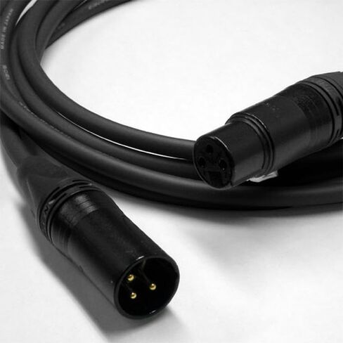 كابل ميكروفون Canare L-4E6S Star Quad XLR | نيوتريك XLR ذكر إلى أنثى 3 دبوس، أسود/ذهبي - 10 قدم، كابل أسود in Kuwait