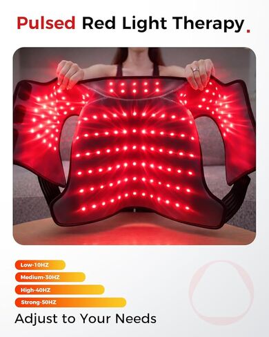 Red Light Therapy for Neck and Shoulder with 157 LEDs, Wireless 660nm & 850nm Infrared Red Light Therapy Neck and Shoulder Heating Pad, 5-Level Light Intensities & 3-Level Pulse Wearable Wrap in Saudi Arabia