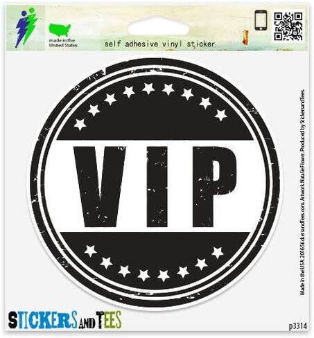 ملصق نافذة السيارة من الفينيل VIP مقاس 10 × 10 بوصة in Saudi Arabia