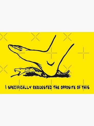 I specifically Requested The Opposite of This - Don't Tread on me Parody Gadsden Flag with Snek - Yellow Version - Sticker - DIe Cut Vinyl - Bright Print Sticker in Saudi Arabia