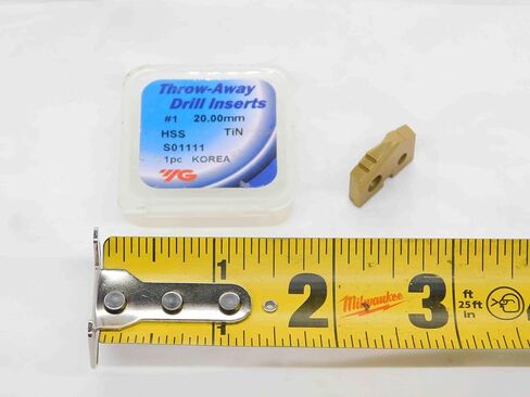 1pc New YG1 20mm O.D. Series #1 S01111 M4 TiN Coated HSS Spade Drill Insert - DCT-DM2552 in Saudi Arabia