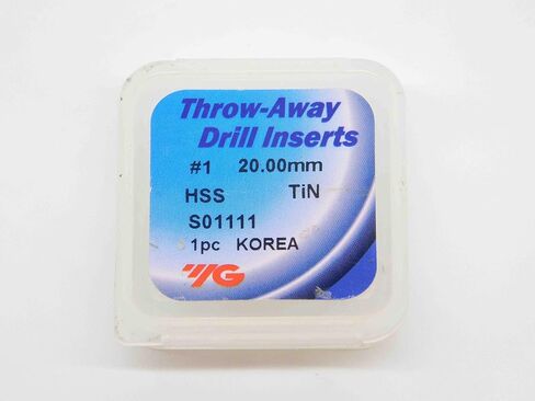 1pc New YG1 20mm O.D. Series #1 S01111 M4 TiN Coated HSS Spade Drill Insert - DCT-DM2552 in Saudi Arabia