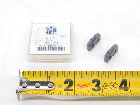 2 قطعة جديد AMEC 131A-0025-HI سلسلة #1 T-A TiAlN HSS المجرف الحفر إدراج 25/32 OD - DCT-DM2914 in Saudi Arabia