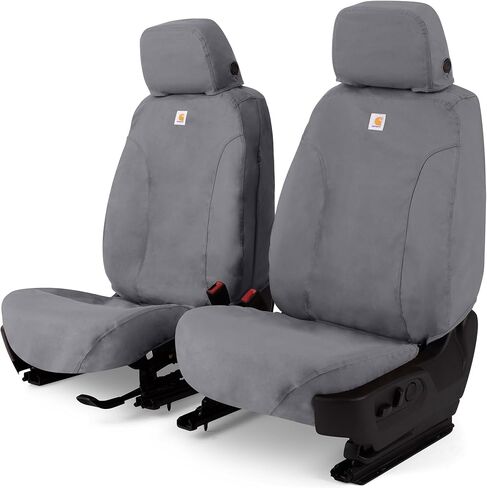 Covercraft Carhartt SeatSaver Custom Seat Covers | Fits 2024-2025 Toyota Tacoma | 1st Row Bucket Seats, Duckweave Gravel in Saudi Arabia