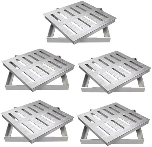 12" Square Drain Grate Cover - Flat Replacement for 14"-24" Sewer Covers, Stainless Steel Drainage Grates for Effective Water Management (2 Pcs, 40x40x3cm) in Saudi Arabia