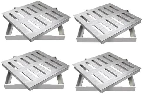 12" Square Drain Grate Cover - Flat Replacement for 14"-24" Sewer Covers, Stainless Steel Drainage Grates for Effective Water Management (2 Pcs, 40x40x3cm) in Saudi Arabia