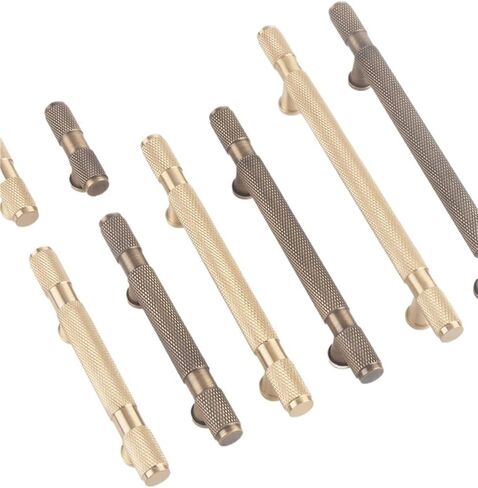 النحاس الماس نمط خزانة سحب T-بار تطول 380 مللي متر مقبض درج 1 قطعة (8822-128-Antique) in Kuwait