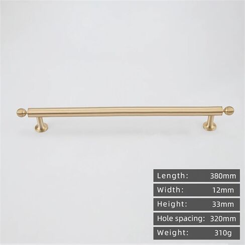 Solid Brass Pull Handle Kitchen Cabinet Drawer Gold Stripe Ball 1Pcs(8808-320) in Saudi Arabia