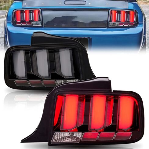Tail lights LED Assembly Compatible with Ford Mustang 2005 2006 2007 2008 2009 Tail Light Replacement Rear Lamp, Smoked Lens in Kuwait