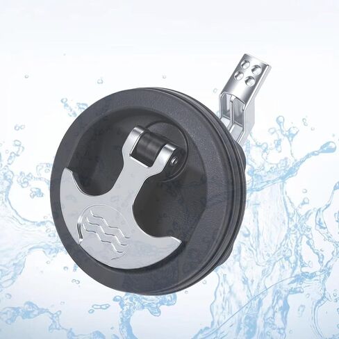 Boat Door Latch Fits 2-1/2" Hole Flush Mount Floor Latches,Marine Grade Black Nylon T-Handle Locking Latch,Boat Cam Latch in Saudi Arabia