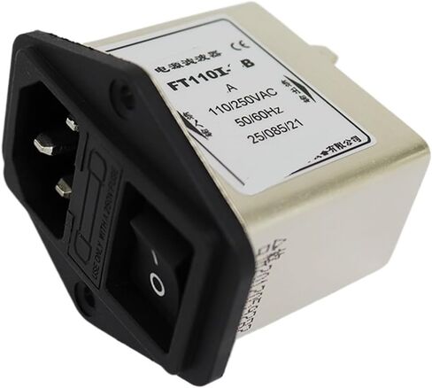 Single Phase AC 220V IEC Socket Type Power Filter Power Purification Anti-Interference FT110I-1/3/6/10-B(FT110I-6-B 6A) in Saudi Arabia