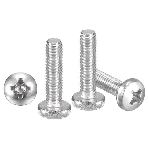 مسامير آلة رأس المقلاة من ميتاليكسيتي فيليبس (M6-1x25) 25 قطعة، 304 براغي تثبيت رأس المقلاة من الفولاذ المقاوم للصدأ - لتركيب نافذة الباب المنزلي الكهربائية DIY، أكسيد أسود in Kuwait