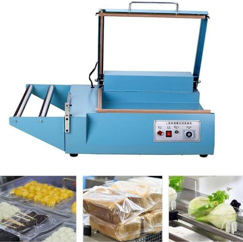 Impulse Heat Sealer Shrink Wrap Machine,L-Bar Packing Machine Adjustable Time,Manual Heat Sealing Machine Simultaneous Sealing and Cutting,for Households in Kuwait