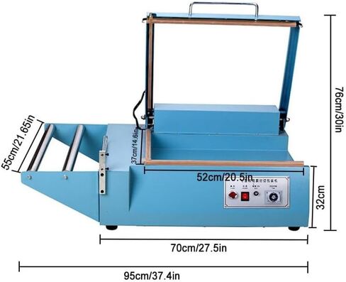 Impulse Heat Sealer Shrink Wrap Machine,L-Bar Packing Machine Adjustable Time,Manual Heat Sealing Machine Simultaneous Sealing and Cutting,for Households in Kuwait
