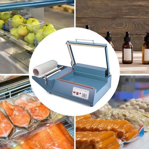 Impulse Heat Sealer Shrink Wrap Machine,L-Bar Packing Machine Adjustable Time,Manual Heat Sealing Machine Simultaneous Sealing and Cutting,for Households in Kuwait
