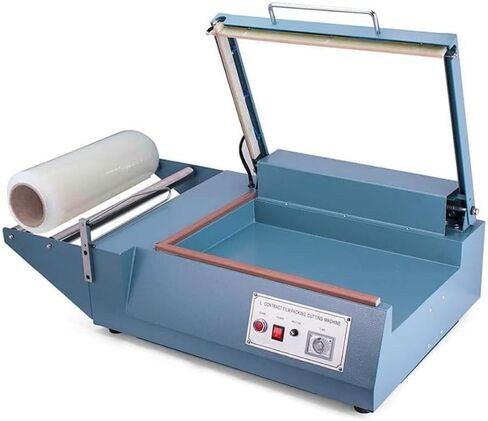 Impulse Heat Sealer Shrink Wrap Machine,L-Bar Packing Machine Adjustable Time,Manual Heat Sealing Machine Simultaneous Sealing and Cutting,for Households in Kuwait