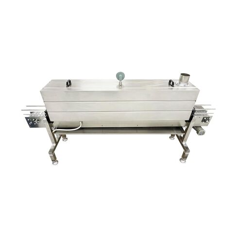 آلة تقليص الملصقات البخارية غرفة تسخين 5.6 قدم، 0-212 درجة فهرنهايت تحكم دقيق في درجة الحرارة لـ PVC/PP/POF/PE/ETC/PET مع مولد بخار 24 كيلو وات 220 فولت 3PH in Kuwait